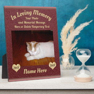 In Love Memory Plaque mit FOTO und TEXT Fotoplatte