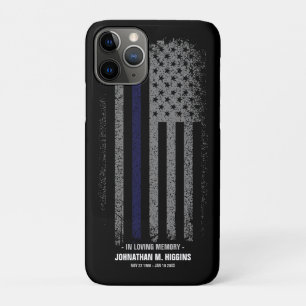 In Love Memory Police Thin Blue Line Flag Case-Mate iPhone Hülle