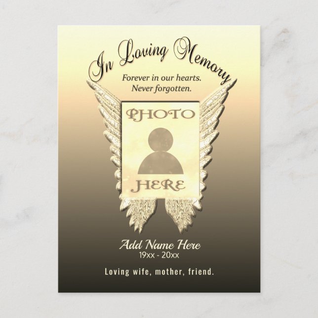 In Love Memory Postkarte (Vorderseite)