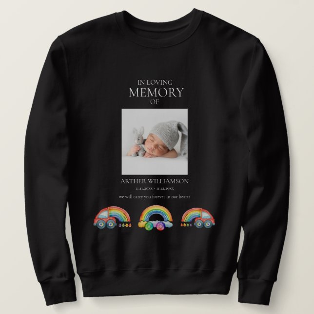 In Love Memory Rainbow Baby Memorial Sweater Sweatshirt (Design vorne)