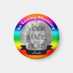 In Love Memory Rainbow Foto Magnet