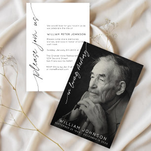 In Love Memory Remembrance Foto Beerdigung Einladung