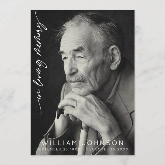 In Love Memory Remembrance Foto Beerdigung Programm (Vorderseite)