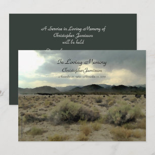 In Love Memory Service Invitation Mountain Storm