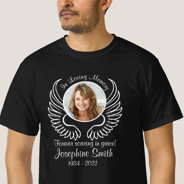 In Love Memory Shirt mit Wings Foto Template (Von Creator hochgeladen)