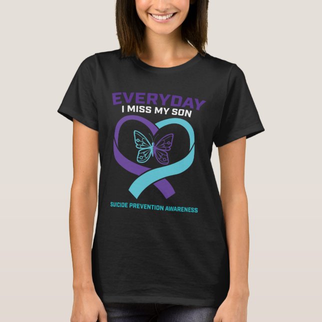 In Love Memory Son Suizidprävention Bewusstsein T-Shirt (Vorderseite)