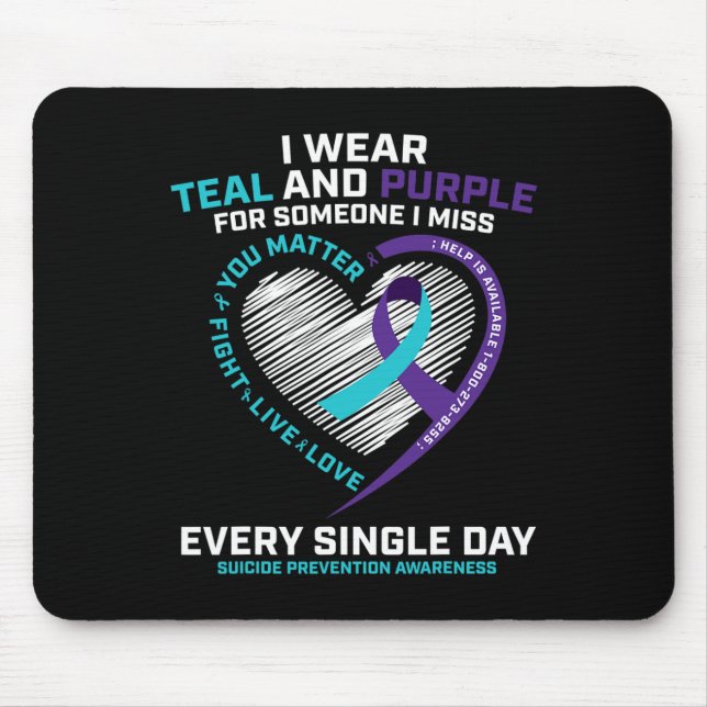 In Love Memory Suizidprävention Bewusstsein Mousepad (Vorne)