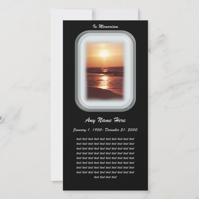 In Love Memory= Sunset (Vorderseite)