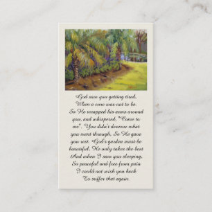 In Love Memory Sympathy Card Visitenkarte