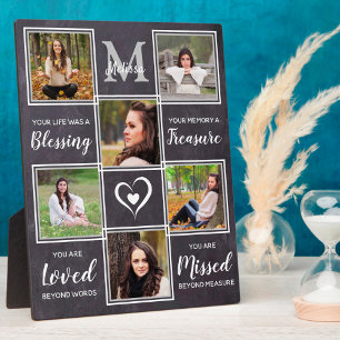 In Love Memory Unique Foto Collage Memorial Fotoplatte