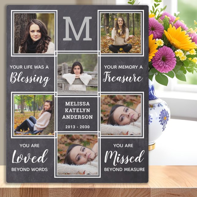In Love Memory Unique Foto Collage Memorial Fotoplatte (Von Creator hochgeladen)