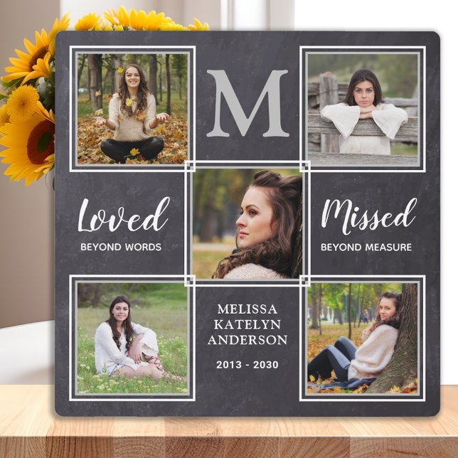 In Love Memory Unique Foto Collage Memorial Fotoplatte (Von Creator hochgeladen)