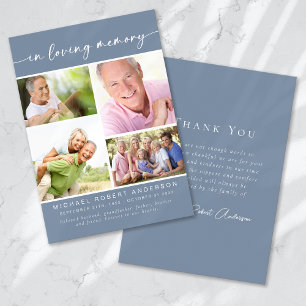 In Love Memory Vier Foto Collage Beerdigung Dankeskarte