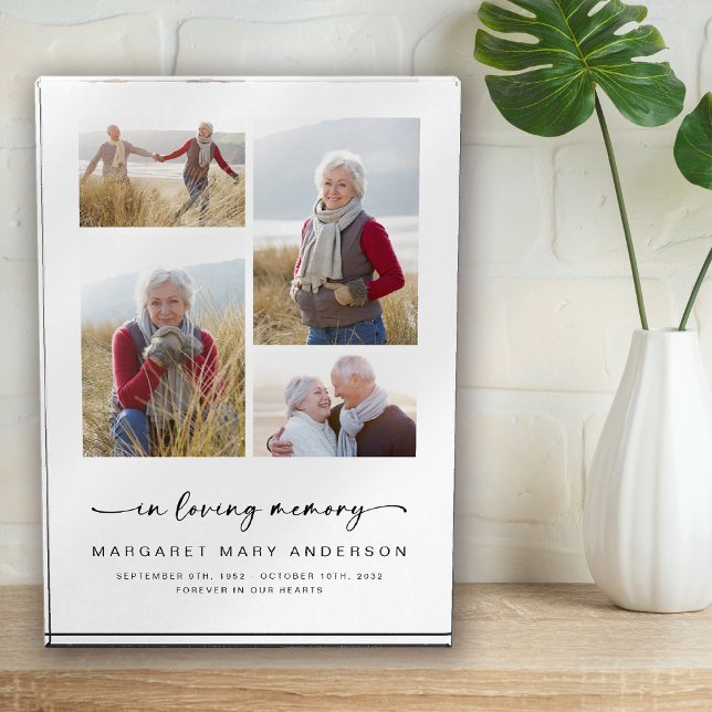 In Love Memory | Vier Fotos Beerdigung Beileid (Von Creator hochgeladen)