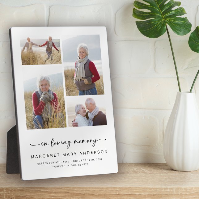 In Love Memory | Vier Fotos Beerdigung Beileid Fotoplatte (Von Creator hochgeladen)
