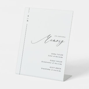 In Love Memory Wedding Memorial Table Sign Sockelschild