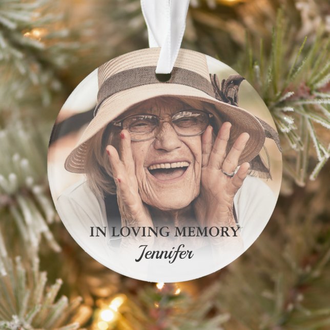 In Love Memory Weihnachten Foto Ornament (Baum)