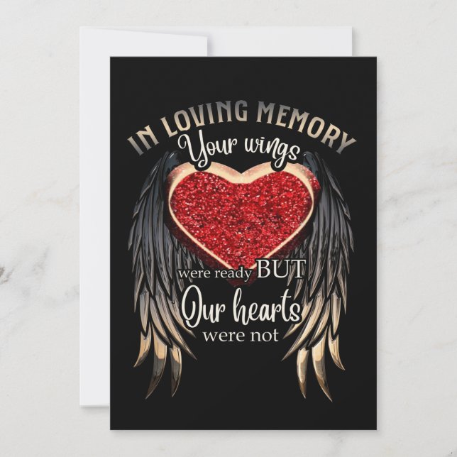 In Love Memory Wind Valentine Day Geschenk Dankeskarte (Vorderseite)