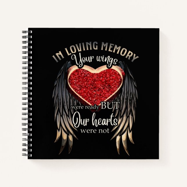 In Love Memory Wind Valentine Day Geschenk Notizbuch (Vorderseite)