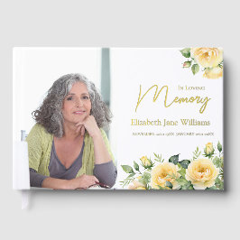 In Love Memory Yellow Roses 1 Photo Livre d'invité