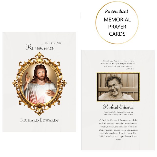 In Love Remembrance katholische Beerdigungskarte Platzkarte (Von Creator hochgeladen)