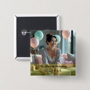 In Loving Memory 2 Zoll quadratischer benutzerdefi Button