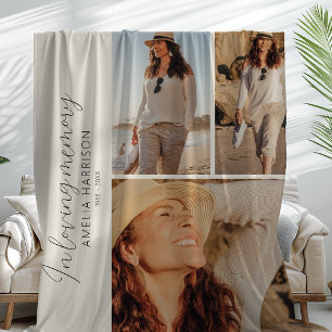 In Loving Memory 3 Foto Erinnerungsandenken Fleecedecke