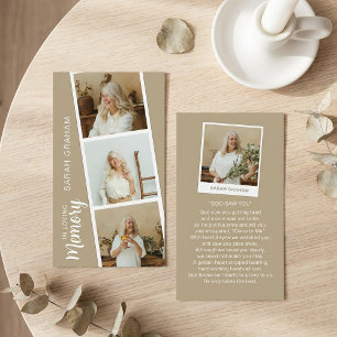 In Loving Memory 4 Foto-Gebetskarte Visitenkarte