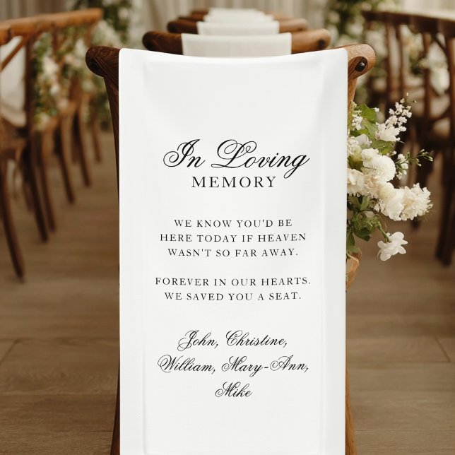 "In Loving Memory" Classic Wedding Memorial Banner ("In Loving Memory" Classic Wedding Memorial Banner)
