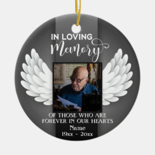 In Loving Memory Custom Photo, Name & Message Keramik Ornament