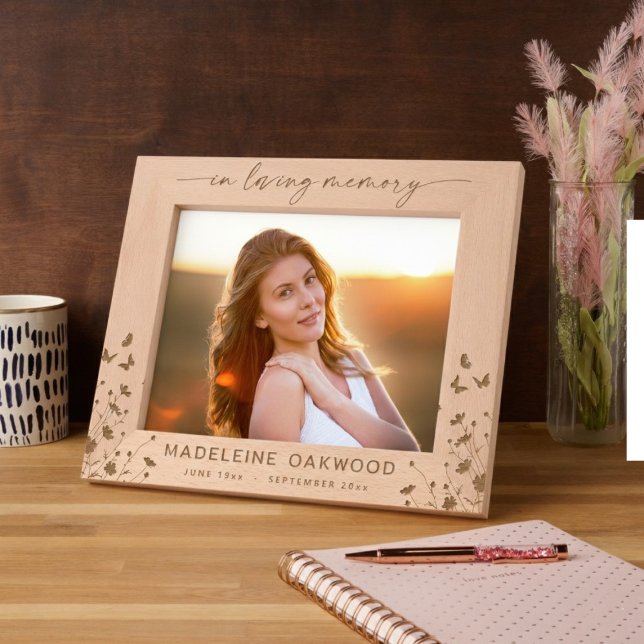 In Loving Memory Custom Wildflower Memorial  Geätzte Rahmen (In Loving Memory Custom Wildflower Memorial Engraved Frames)