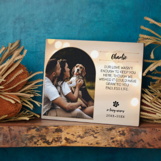 In Loving Memory Dog Photo Plaque – Size 8"x10"