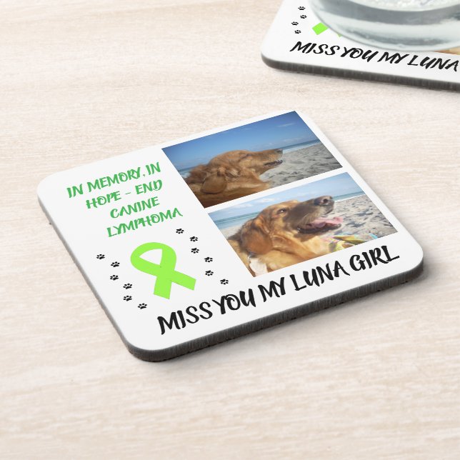 In Loving Memory - Forever In Our Hearts Getränkeuntersetzer (Linke Seite)