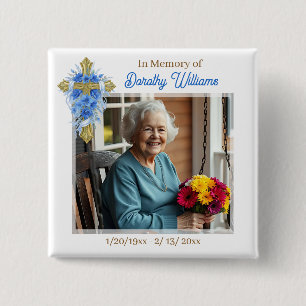 In Loving Memory Foto-Andenken Button