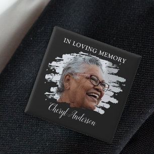 In Loving Memory Foto-Erinnerungsshirt Button