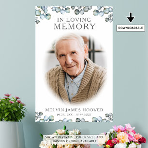 In Loving Memory Foto Eukalyptus Grünpflanzen Poster