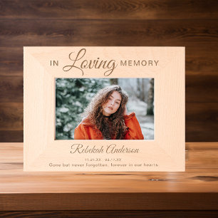 In Loving Memory Foto-Gedenkstätte Geätzte Rahmen