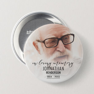 "In Loving Memory" Foto-Tribut-Abzeichen Button