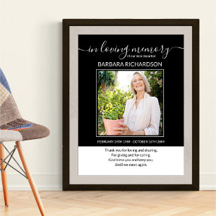 In Loving Memory Foto und Gedenkvers Beerdigung Poster