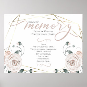 In Loving Memory Gedenkgebet Hochzeitsschild Poster