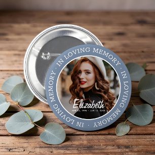 In Loving Memory Gedenkstätte Modernes Benutzerdef Button