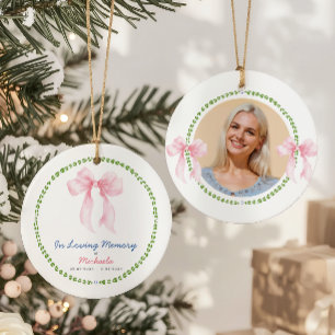 In Loving Memory Grandmillenial verbeugt sich Foto Keramik Ornament