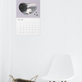 In Loving Memory Heart Shape Photo Daisies Kalender