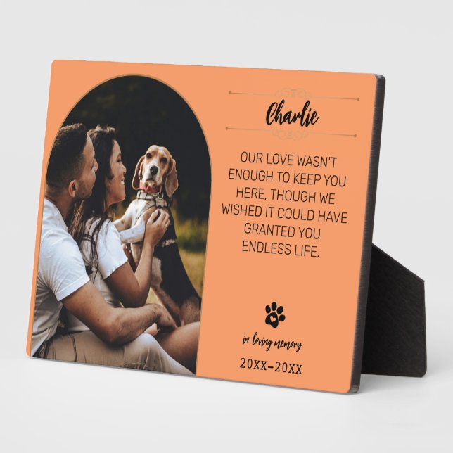 In Loving Memory Hunde-Fotoplakette – Personalisie Fotoplatte (Seite)