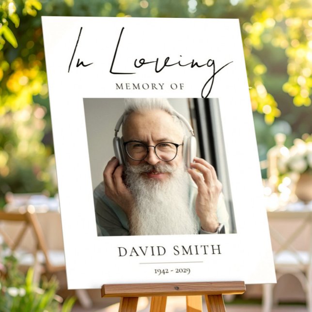 In Loving Memory, Minimalist Photo für Großvater Poster (In Loving Memory, Minimalist Photo for Grandpa Poster, Loss of Loved One)
