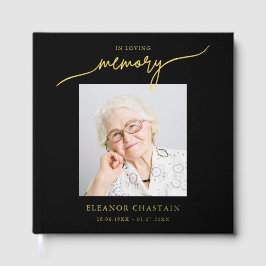 In Loving Memory Minimalist Photo Sympathy Gästebuch