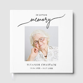 In Loving Memory Minimalist Photo Sympathy Gästebuch