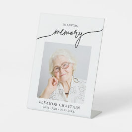 In Loving Memory Minimalist Photo Sympathy Sockelschild