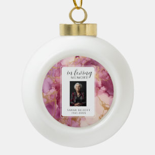 In Loving Memory mit Foto   Personalisiert Keramik Kugel-Ornament