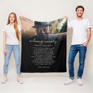 In Loving Memory Name, Benutzerdefiniertes Zitat & Fleecedecke